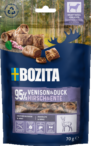 BOZITA Hundeleckerli Meaty Bites Hirsch+Ente